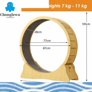 Pet Treadmill Cat Treadmill Solid Wood Cat Toy Wheel Weight Loss Fitness Roller Silent Exercise Machine