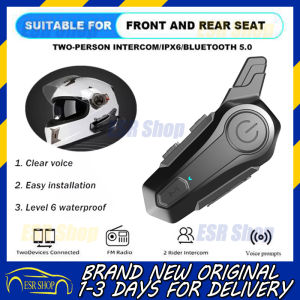 🇵🇭 Universal Motorcycle BT Intercom for Helmet Bluetooth Headset Waterproof Wireless Earphone with mic Outdoor Riding Intercom with CNC Noise Reduction Function