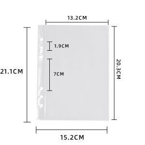 Photo Album Organizer Zipper Binder Cover Loose Leaf Organizer A5 Transparent K-POP Photocard Binder Album 6Holes