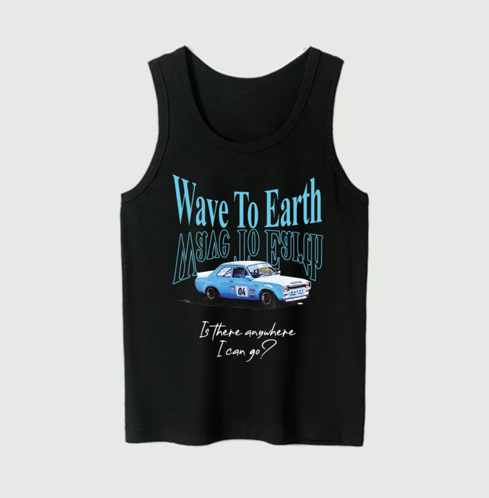 Fashion Wave To Earth Basic Black Sando For Men Tank Top Lazada PH