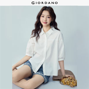 Giordano Beau Monde Women GIORDANO Women Shirt Pure Cotton Free Shipping 13346402
