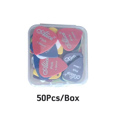 ชุด100ชิ้น ปิ๊กกีตาร์โปร่ง ปิ้กกีตาร์ไฟฟ้า Guitar pick Alice ขนาด0.58/0.71/0.81/0.96/1.2/1.5MM