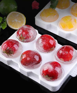 แม่พิมพ์น้ําแข็งก้อนกลม 6หลุม พลาสติก แม่พิมพ์ ทําไอศครีม น้ําแข็ง แม่พิมน้ําแข็ง Diy