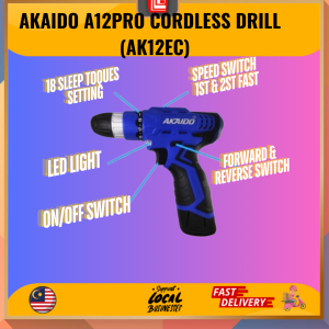 AKAIDO Driver Drill Cordless 12V Cordless (AK12EC)