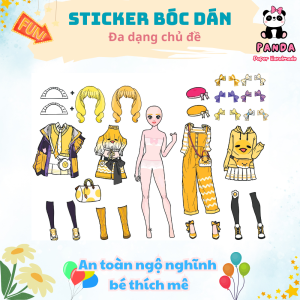(117B)Bộ Avatar Sticker đồ chơi bóc dán trò chơi giáo dục montessori phát triển tư duy cho bé