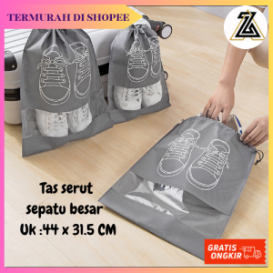 AKEZ TAS SERUT SEPATU SANDAL TRAVEL NON WOVEN PVC / TAS ANTI AIR