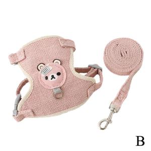 Lovely Small Pet Vest Chest Strap Dog Leash Traction Rope Walking Dog Cat Bunny Vest Harness Poodle Collar Leash Dog Accessories