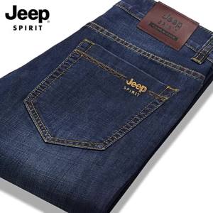 JEEP SPIRIT Mens Jeans New Straight Loose All-match Business Casual Trousers
