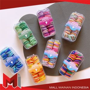 MallMainan-C768 Ikat Rambut Korea Anak Perempuan Isi 60pcs Warna Warni Motif Polos / Kunciran Rambut