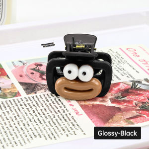 C.three Cute Sausage Mouth Hair Claw Clip Funny Cartoon Frosted Hair Clip Women Curly Hair Shark Clip