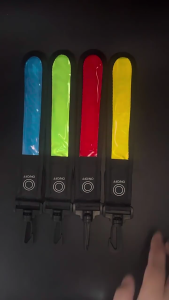 Flashing Reflective Strips Light Reflector Pendant Safety LED Light Reflective Strap Bag Pendant with 3 Lighting Modes