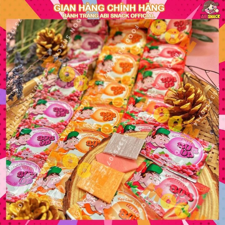 1 lốc kẹo singum thổi cao su bub up lotte hương trái cây gồm 24 tép đủ ...