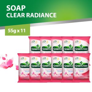 Green Cross Clear Radiance Moisturizing Germ-Protection Bar Soap (55g) Set of 11