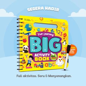 BONUS SPIDOL - Tulis Hapus Fun Learning Big Activity Book Buku Aktivitas Menulis untuk Anak Ziyad Books Buku Anak TK