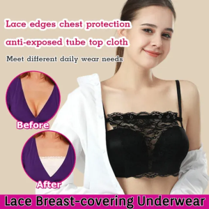 Chest Protection Anti-exposed Tube Top Cloth Lace Invisible Cover Anti-slip One-piece Chest Covering Block