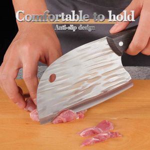 huayu Stainless Steel Chefs Knife Handmade Forged Kitchen Knife Chop Meat Cleaver