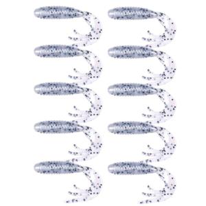 10pcs Soft Baits Fishing Lures Swimbait Curl Tail Worms Grub Lures 2.1g 5.5cm Saltwater Fishing Accessories