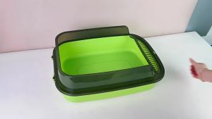Cat Litter Box Thickened Design semi-enclosed pet toilet tray cat care essential for indoor cat hygiene area for Cats Dogs and Pet Owners for Home Grooming Feeding Training and Travel