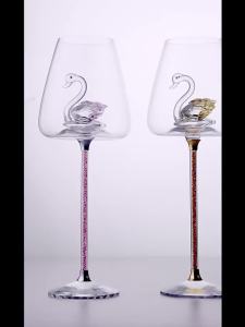 Swan Crystal Cup For Goddess Handmade Fashionable Wine Set Extreme Luxury Club Bordeaux Glasses Queen Sherry Goblet Dropshipping