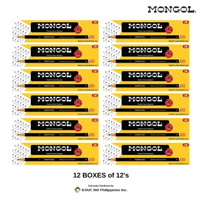 Mongol Pencil (Regular Trio XL 2B Wraps) (12 Boxes of 12s)