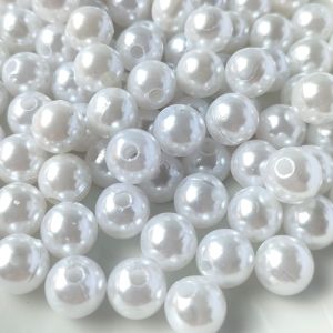 mutiara ringan mutiara sintetis manik manik mote mutiara lubang bahan craft ukuran 10 mm per 23 gram -+ 50 butir murah