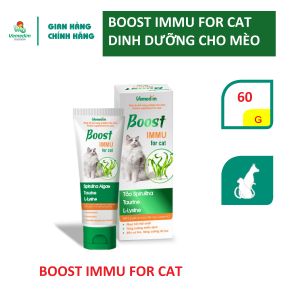 Vemedim Boost IMMU for cat gel dinh dưỡng cho mèo với tảo biển và lysine cung cấp khoáng chất và kích thích thèm ăn tuýp 60g