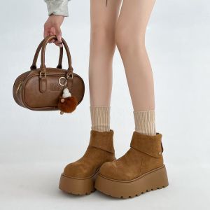 Free Shipping Retro Platform Shoes For Women 2026 New Autumn Collection Versatile Height-Enhancing And Slimming Flats