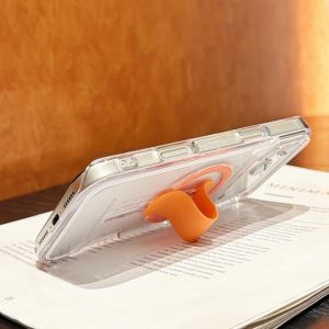 Luxury Card Holder Clear For Magsafe Magnetic Phone Case For iPhone 17 16 15 14 13 Pro Max Bracket Full Bumper Shockproof Cover