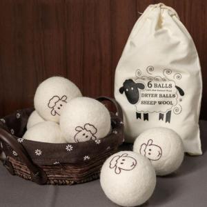 ZHAOCAIMAO Giảm tĩnh điện Dày Len tinh khiết Chống vướng víu Có túi bảo quản Gia dụng Bóng sấy Bóng len sấy khô Máy sấy quần áo Sản phẩm giặt là