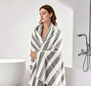 【Large size 80*160cm 400g】thicken bath towel beach towel Cotton Microfiber super soft fast drying portable bath towel beach towel absorbent towel for bath adult makapal