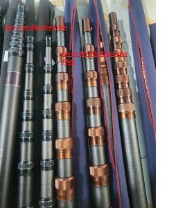 Sào Rút Carbon Dày & Cứng 3m-9m Và Lẻ Phụ Kiện Vớt Cá Cưa Cành Hái Quả Treo Lồng Chim
