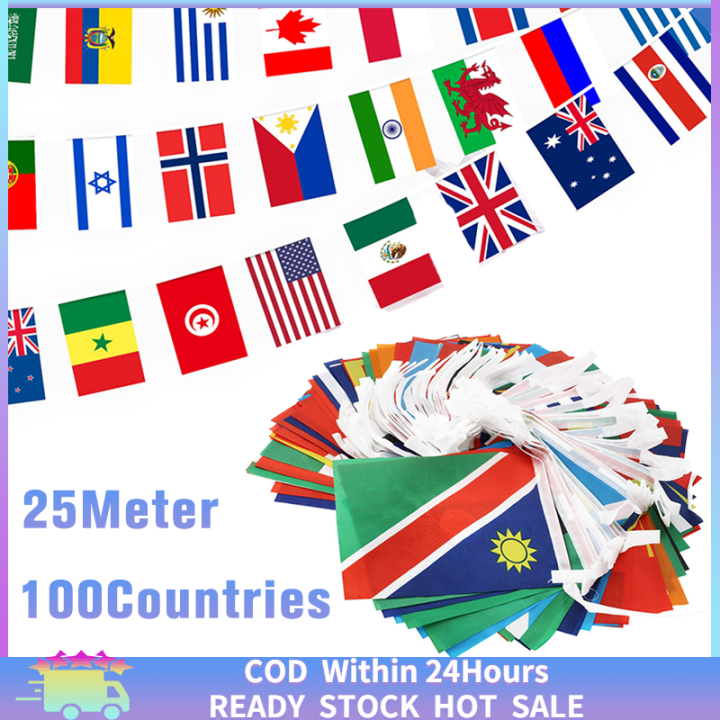25Meter World Flags String 100 Countries Bar Party Bunting | Lazada PH