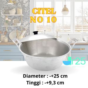 panci citel tebal serbaguna no 10 11 12 13 14 ukuran 1 15 2 25 3 liter Anti Lengket Aluminium