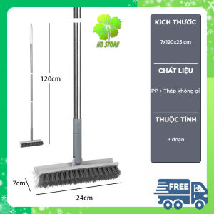 Cây chà sàn nhà tắm vệ sinh cửa kính đầu xoay 120 độ đa năng