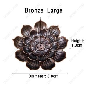 【Lowest price】Incense Burner Lotus Incense Stick Holder Buddhism Decoration Censer Insenso Stick