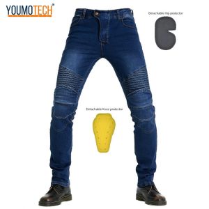 Classic Motorcycle Pants Men Moto Jeans Protective Gear Riding Touring Motorbike Trousers Motocross Pants Moto Pants Aramid New high-quality knee Kevlar MOTO pants