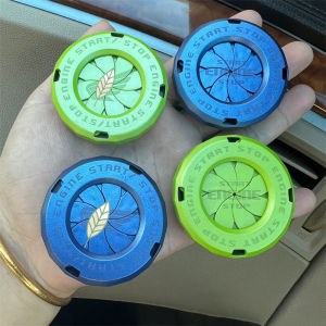 [caichuitan] ฝาปิดปุ่มสตาร์ทเครื่องยนต์ของรถยนต์ Moto สวิตช์จุดระเบิดฝาปิดสวิตช์ป้องกันแบบหมุนได้สติกเกอร์ตกแต่งภายใน