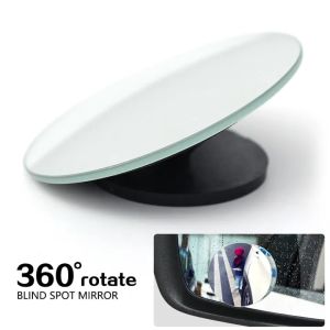 2Pcs HD Car Blind Spot Mirror 360 Rotatable Frameless Rearview Convex Mirror Wide Angle Vehicle Parking Rimless Mirror Auto Accessories