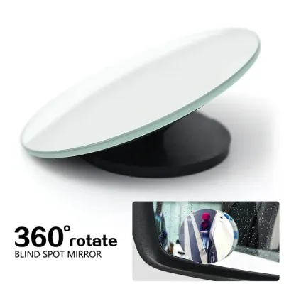 2Pcs HD Car Blind Spot Mirror 360 Rotatable Frameless Rearview Convex Mirror Wide Angle Vehicle Parking Rimless Mirror Auto Accessories