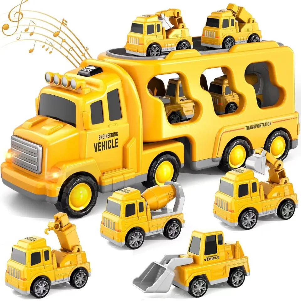 Construction Toddler Truck Toys for Year Old Boys 5-in-1
