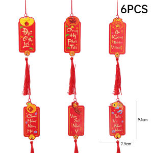  【XZxinzhan】6Pcs 2025 New Year Potted Plant Decoartion Cute Snake Year Hanging Ornament Spring Festival Lucky Tassel Pendant For Home Festival Decoration ﻿