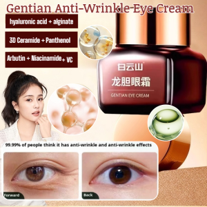 Gentian Eye Cream Essence Fade Eye Lines Fine Lines Anti-Wrinkle Eye Circumference Hydrating Moisturizing and Nourishing Lifting and Firming Dark Circles