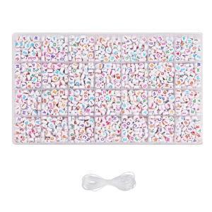 1850pcs Colorful Letter Beads Creative Craft Supplies Decoration for Handmade Jewelry Accessory and Educational Games