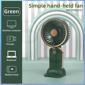 New Minimalist With Base Dazzling Gold Handheld Small Fan Usb Charging Portable Phone Holder Mini