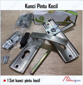 1 Set Kunci Pintu Kecil / Handel Pintu Kecil / Handle Pintu Rumah / Selot Slot Kunci Pintu Rumah