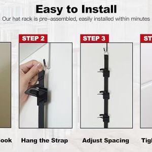 Hat Rack Organized Organize Cleaning Utensils Can Hang a Variety of Hats Easy Installation