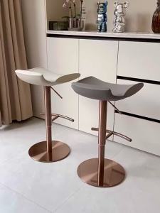Bar Stool Chair With Cushion Bar Dining Chair Bar Stool Dining Chair Bar Chair Minimalist Adjustable Rotating Stainless Steel Material