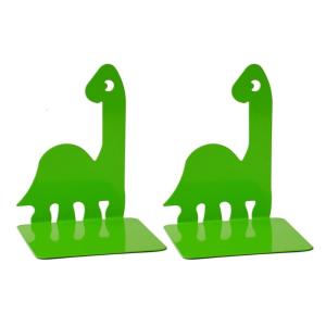 2 Pcs Book End Metal Bookends Book Holders Shelf Bookends Support Rack Book Stoppers Dinosaur Bookends for Office