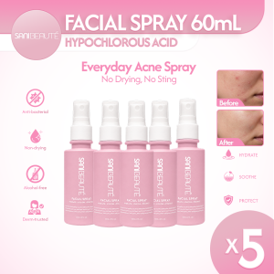 Sanibeaute Facial Spray 60mL Hypochlorous PACK OF 5