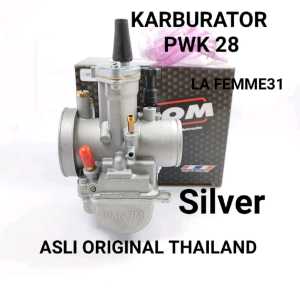 KARBURATOR CARBURATOR KARBU CARBU PWK 28 BLACK SILVER ASLI 100% ORIGINAL THAILAND MOTOR UNIVERSAL